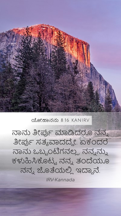 ಯೋಹಾನನು 8:16 KANIRV Mobile Phone Wallpaper - ನಾನು ತೀರ್ಪು - Mobile Bible Verse Wallpaper