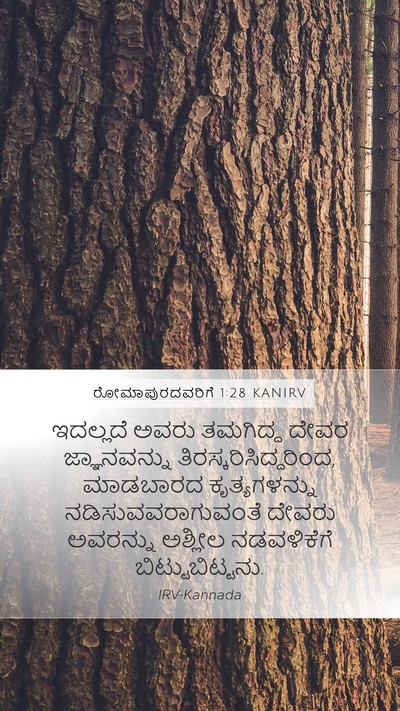 ರೋಮಾಪುರದವರಿಗೆ 1:28 KANIRV Bible Verse Image