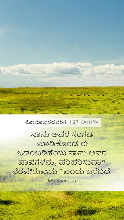 ರೋಮಾಪುರದವರಿಗೆ 11:27 KANIRV Bible Verse Image