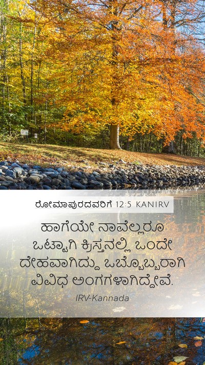 ರೋಮಾಪುರದವರಿಗೆ 12:5 KANIRV Bible Verse Image