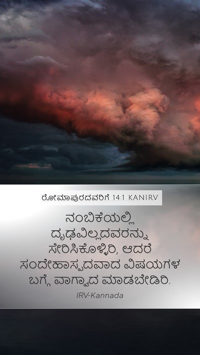 ರೋಮಾಪುರದವರಿಗೆ 14:1 KANIRV Bible Verse Image