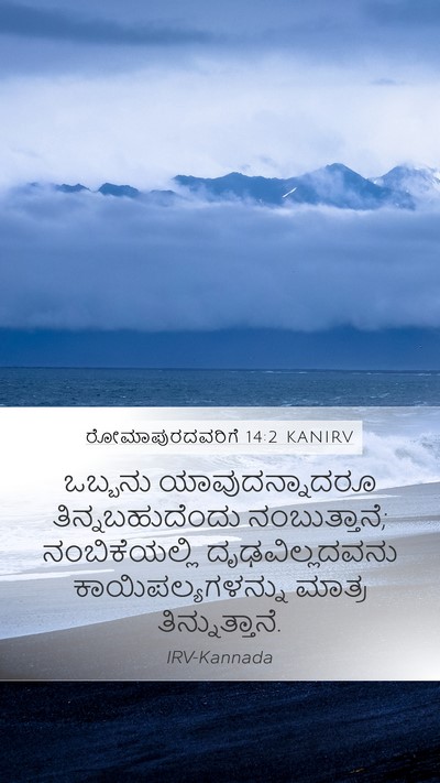 ರೋಮಾಪುರದವರಿಗೆ 14:2 KANIRV Bible Verse Image