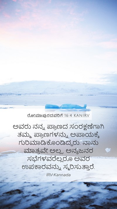 ರೋಮಾಪುರದವರಿಗೆ 16:4 KANIRV Bible Verse Image