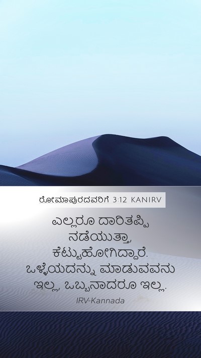 ರೋಮಾಪುರದವರಿಗೆ 3:12 KANIRV Bible Verse Image