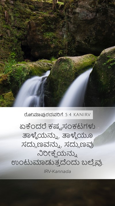 ರೋಮಾಪುರದವರಿಗೆ 5:4 KANIRV Bible Verse Image