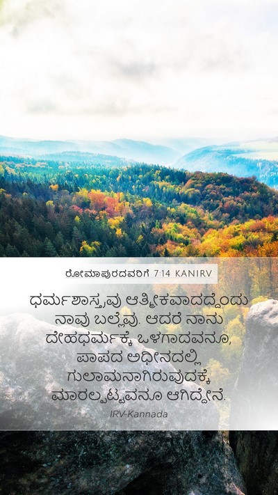 ರೋಮಾಪುರದವರಿಗೆ 7:14 KANIRV Bible Verse Image