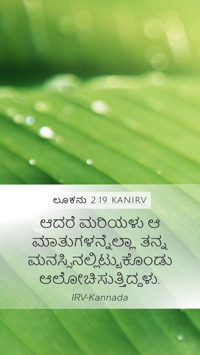 ಲೂಕನು 2:19 KANIRV Mobile Phone Wallpaper - ಆದರೆ ಮರಿಯಳು ಆ - Mobile Bible Verse Wallpaper