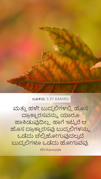 ಲೂಕನು 5:37 KANIRV Bible Verse Image