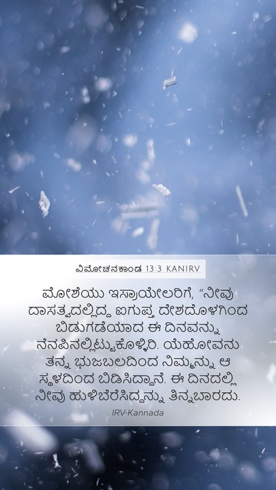 ವಿಮೋಚನಕಾಂಡ 13:3 KANIRV Bible Verse Image