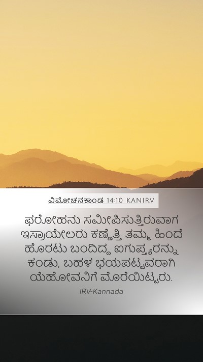 ವಿಮೋಚನಕಾಂಡ 14:10 KANIRV Bible Verse Image
