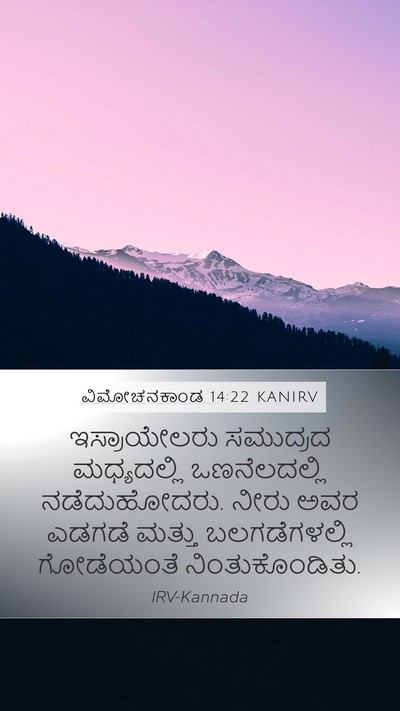ವಿಮೋಚನಕಾಂಡ 14:22 KANIRV Bible Verse Image