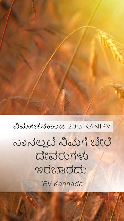 ವಿಮೋಚನಕಾಂಡ 20:3 KANIRV Bible Verse Image