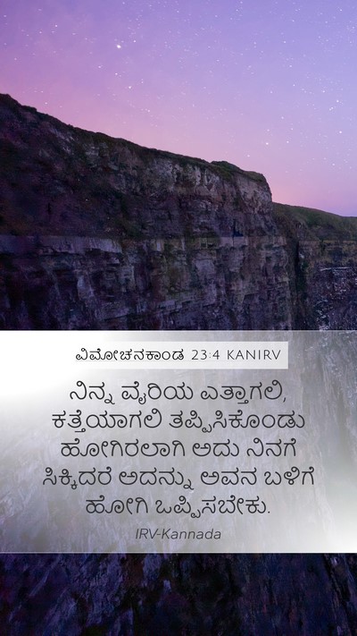 ವಿಮೋಚನಕಾಂಡ 23:4 KANIRV Bible Verse Image
