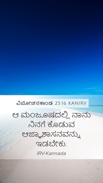 ವಿಮೋಚನಕಾಂಡ 25:16 KANIRV Bible Verse Image