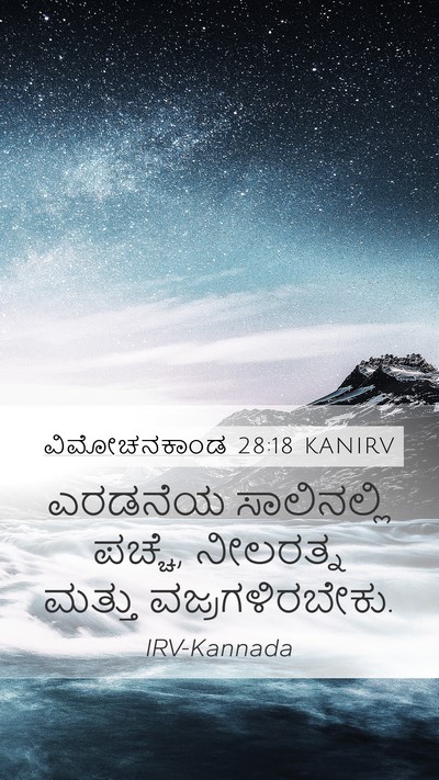 ವಿಮೋಚನಕಾಂಡ 28:18 KANIRV Bible Verse Image