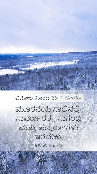 ವಿಮೋಚನಕಾಂಡ 28:19 KANIRV Mobile Phone Wallpaper - ಮೂರನೆಯ ಸಾಲಿನಲ್ಲಿ - Mobile Bible Verse Wallpaper