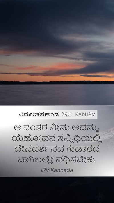 ವಿಮೋಚನಕಾಂಡ 29:11 KANIRV Bible Verse Image