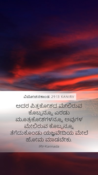 ವಿಮೋಚನಕಾಂಡ 29:13 KANIRV Bible Verse Image