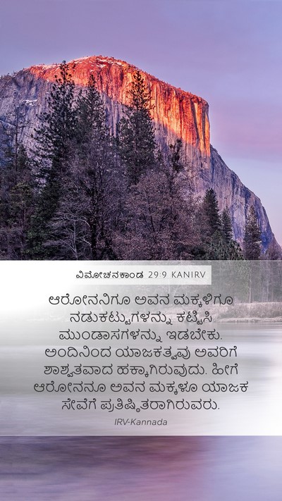 ವಿಮೋಚನಕಾಂಡ 29:9 KANIRV Bible Verse Image