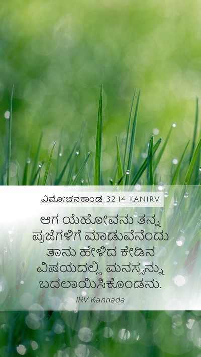 ವಿಮೋಚನಕಾಂಡ 32:14 KANIRV Bible Verse Image
