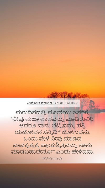ವಿಮೋಚನಕಾಂಡ 32:30 KANIRV Bible Verse Image