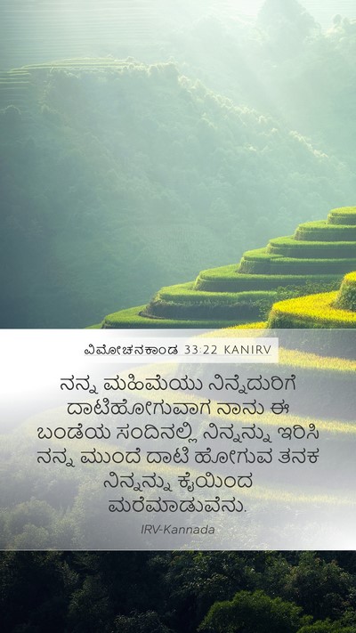 ವಿಮೋಚನಕಾಂಡ 33:22 KANIRV Bible Verse Image
