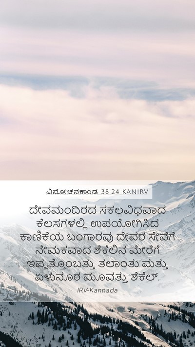 ವಿಮೋಚನಕಾಂಡ 38:24 KANIRV Bible Verse Image