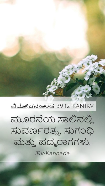 ವಿಮೋಚನಕಾಂಡ 39:12 KANIRV Mobile Phone Wallpaper - ಮೂರನೆಯ ಸಾಲಿನಲ್ಲಿ - Mobile Bible Verse Wallpaper