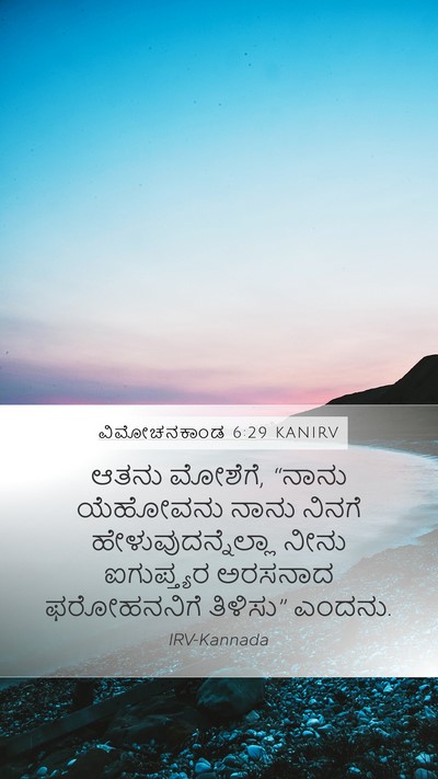 ವಿಮೋಚನಕಾಂಡ 6:29 KANIRV Bible Verse Image