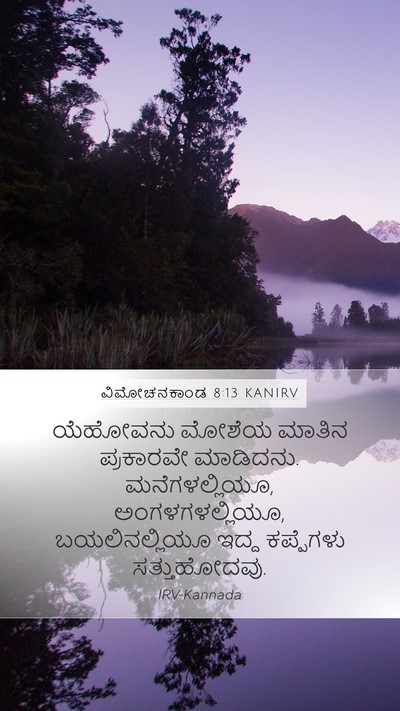 ವಿಮೋಚನಕಾಂಡ 8:13 KANIRV Mobile Phone Wallpaper - ಯೆಹೋವನು ಮೋಶೆಯ - Mobile Bible Verse Wallpaper